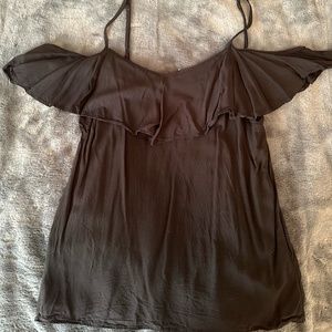 Off The Shoulder Ruffle Tank